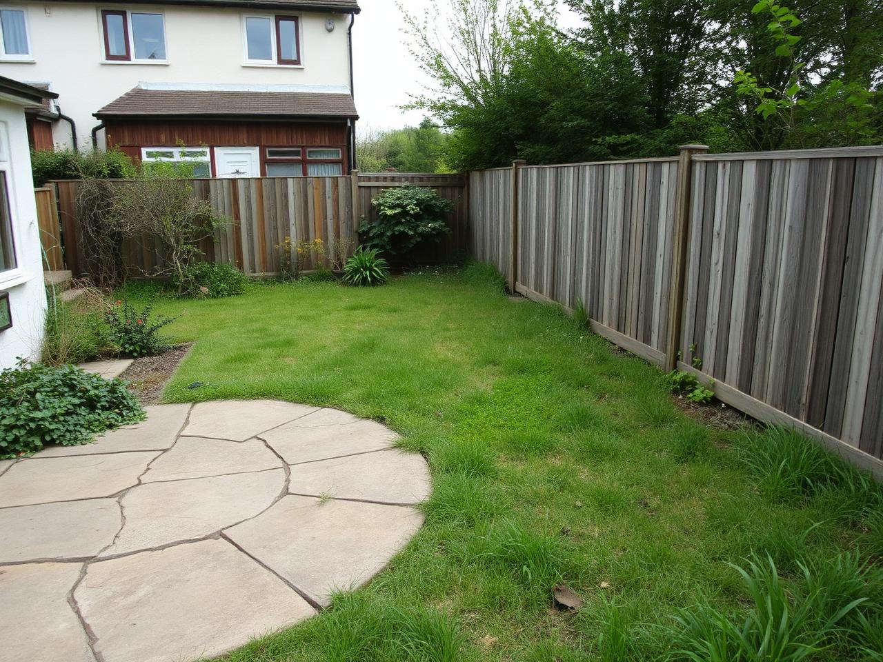 Garden before transformation